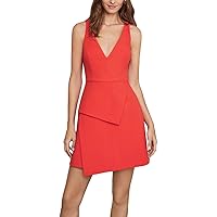 BCBGMAXAZRIA Women's Sleeveless Asymmetric Panel Dress