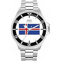 Iceland Flag Mens Wrist Watch 42mm Case Custom Design