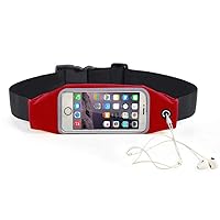 KGM Accessories Sport water proof phone Bum bag Waist bag Fanny pack - Travel Festival holiday Bag (Red)