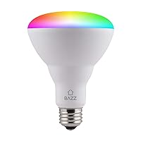 BR30RGBTNWWF Smart Wi-Fi LED RGB BR30 10W Bulb, Dimmable, Energy Star, Color Change, Outdoor, Alexa and Google Home Compatible, Matte White