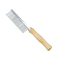 Pet Dog Cat Comb Stainless Steel Pin Teeth Wooden Handle Grooming Fur Hair Brush