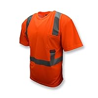 Radians unisex adult St11 Industrial Safety Shirt Short Sleeve, Safety Orange, Large US