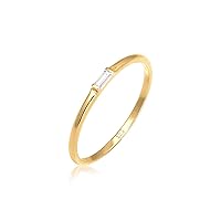 Elli Premium Women's Ring Engagement Love Delicate Elegant Geo Topaz in 585 Yellow Gold