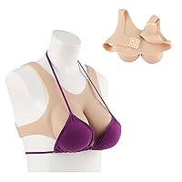 Realistic Fake Boobs Silicone Breastplate Breast Forms Cosplay Breasts Enhancers Forms C-J Cup for Transgender Cosplay Drag Queen