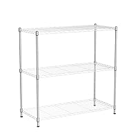 EFINE 3-Shelf Chrome Shelving Unit with 3-Shelf Liners, Adjustable Rack, Steel Wire Shelves Storage for Kitchen and Garage (36W x 16D x 36H)