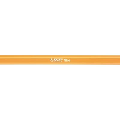 Bic Orange Original Fine Ballpoint Pens Fine Point (0.8 mm) - Black Box of 20