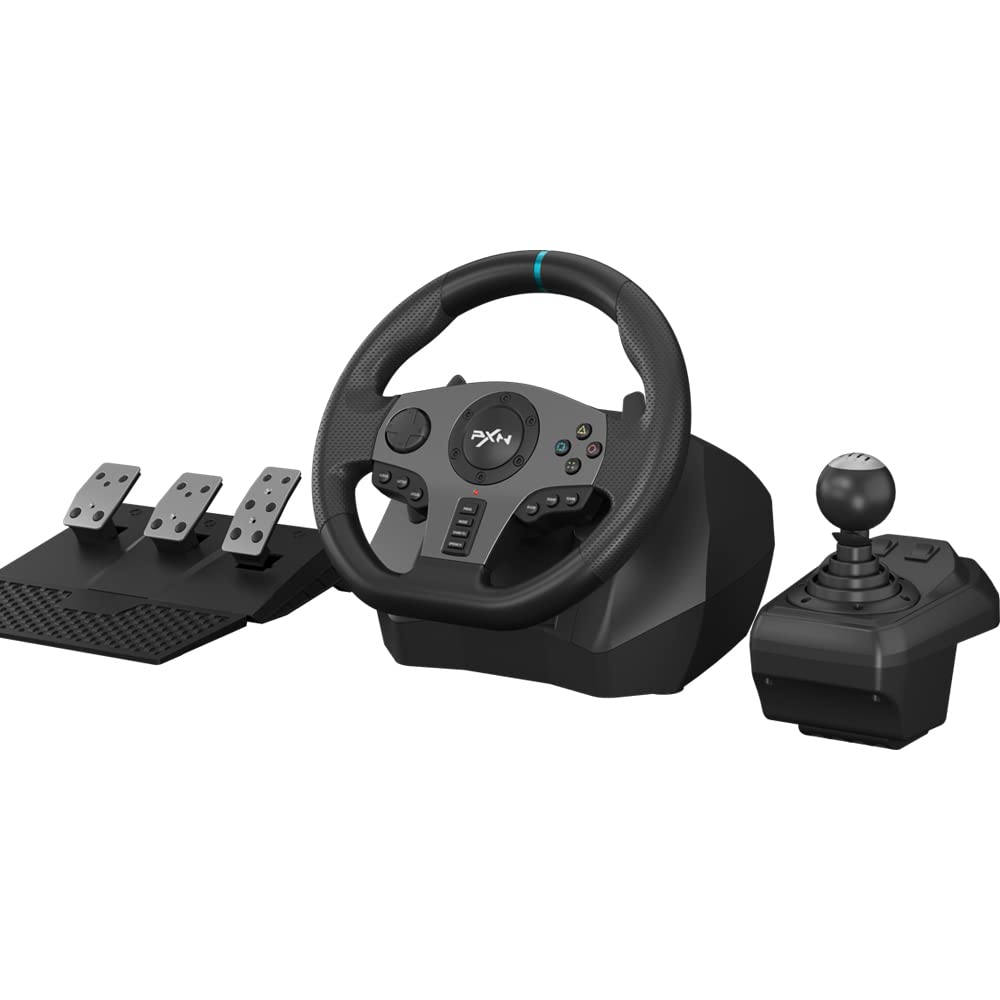 PXN Xbox Steering Wheel for PC V9 Gaming Steering Wheel 270/900 Degree Racing Wheel with Pedals and Shifter for PS4, PS3, Xbox One, Xbox Series X|S, Switch
