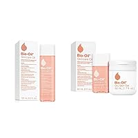 Bio-Oil Skincare Body Oil for Scars, Stretchmarks, Dry Skin, 4.2 oz and Dry Skin Travel Skincare Bundle with 1.7oz Oil and 2oz Gel