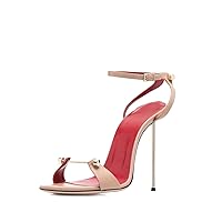 Vertundy Women's Stilettos High-Heeled Sandals - Ankle Buckle Strap Pointed Toe Fashion Sexy Dress Sandals for Ladies