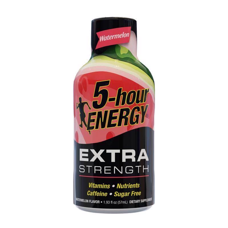 Living Essentials 2 set 5-Hour Energy Extra Strength Sugar Free Watermelon Energy Shot 1.93 oz (Pack of 12)