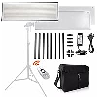 30x90cm Daylight LED Light Panel 5500K Dimmable Photography Light with Soft Cloth Remote Control and Bag