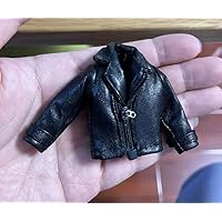 1/12 Scale Clothes Tops Pu Leather Coat Model for 6