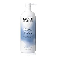 Keratin Perfect Color Smoothing Conditioner - Salon Level Color Safe Hair Treatment For Women - The Best Conditioning Formula For A Frizzy And Dull Mane - Keratin Treatment Not Necessary - 32 Oz