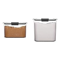 Rubbermaid Brilliance Pantry Storage Containers, 7.8 Cup and 12 Cup