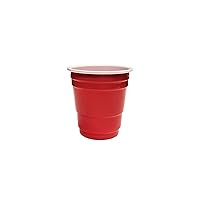 Party Essentials Plastic 2-Ounce Party Glasses, Jager Bomb, Jello Shots, Sample Cups, 80-Count, Red