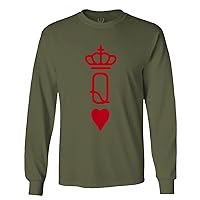 Queen King Couple Couples Gift her his mr ms Matching Valentines Wedding Long Sleeve Men's