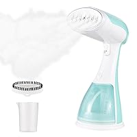 1500W Steamer for Clothes 2 in 1 Fabric Wrinkles Remover and Clothing Iron 35s Fast Heating 300ml Detachable Water Tank Portable Handheld Garment Steamer with Brush for Clothes Fabrics Curtains
