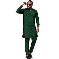 African Clothing for Men Dashiki Shirts and Ankara Pants 2 Piece Set Outwear Plus Size Casual Outfits