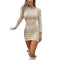 Fashion Long Sleeved Slim Back Hollowed Out Pleated Buttock Wrap Short Sexy Dress Sexy Lady Dresses