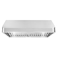 COSMO COS-QB75 Under Cabinet 30 in. Range Hood with Push Button Controls, Permanent Filters, LED Lights, Convertible from Ducted to Ductless (Kit Not Included) in Stainless Steel (30 inch)