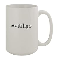 #vitiligo - 15oz Ceramic White Coffee Mug, White