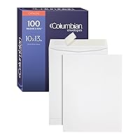 Columbian 10 x 13 Catalog Envelopes with Self Seal Closure, 28 lb White Wove, for Mailing Flat Letter Size Documents or Photos, 100 Per Box (COLO336)