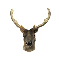 Melody Jane Dollhouse Stag Head Wall Mount Rustic Hunting Ornament Study Den Accessory