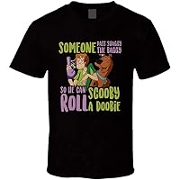 Qanipu Someone Pass Shaggy The Baggy So He Can Roll Scooby A Doobie Funny Weed Cannabis T Shirt Black