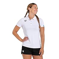ARENA Women's Team Solid Polo T-Shirt Short Sleeve Active Tee MaxDry Fabric Tailored Fit Athletic Top Gym Exercise Training
