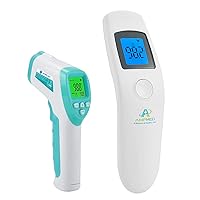 Amplim 2-Pack Hospital & Medical Grade Non Contact Digital Infrared Forehead Thermometer for Babies, Kids, and Adults. FSA HSA Eligible
