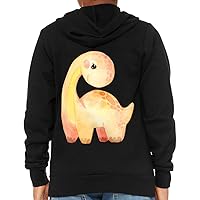 Kawaii Dinosaur Kids' Full-Zip Hoodie - Unique Hooded Sweatshirt - Dino Kids' Hoodie