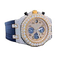 Iced Out White VVS Moissanite Swiss Automatic Movement Hip Hop Studded Luxury Handmade Men's Watches