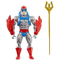 Masters of the Universe Origins Toy, Stratos Cartoon Collection Action Figure, 5.5-inch MOTU Hero Bird & People Leader, Accessories & Mini-Comic