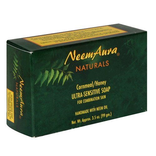 Neemaura Naturals Ultra Sensitive Soap, Cornmeal And Honey, 3.5 oz (99 g)