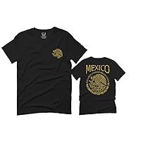 Gold Vintage Hecho En Mexico Mexican Flag Coat of Arms Escudo Mexicano Retro for Men T Shirt