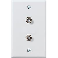 Newhouse Hardware White TV Cable Wall Plate, 1-Pack