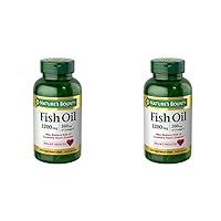 Nature's Bounty Fish Oil, Supports Heart Health, 1200 Mg, Rapid Release Softgels, 200 Ct (Pack of 2)
