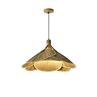 Simple Rattan Ceiling Lamp with Fan and Bamboo Lights, Retro Style Lighting Device (Size : 1 pcs)