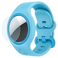 Spigen Play 360 Designed for AirTag Anti-Loss for Children and Toddlers Lightweight Wristband (Protective Film Included) - Ocean Blue