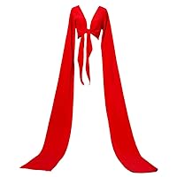 ZooBoo Dance Long Silk Sleeves - Peking Opera Stunts Dancing Practice Long Flowing Inner Sleeves (1.8 M, Red Unsplit)