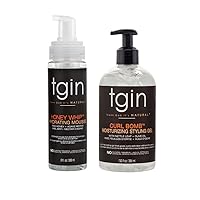 tgin Curl Bomb Moisturizing Styling Gel and Honey Whip Hydrating Mousse