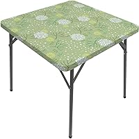 Flower Square Table Cove, Flower Style Texture, Elastic Edge, Suitable for Catering and Kitchen, Fit for 32