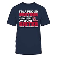 FanPrint Ole Miss Rebels - I'm A Proud Brother of an Awesome Sister T-Shirt