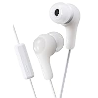 Gumy in Ear Earbud Headphones with Paper Package, Powerful Sound, Comfortable and Secure Fit, Silicone Ear Pieces S/M/L - HAFX7WN (White)