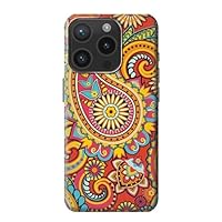 R3402 Floral Paisley Pattern Seamless Case Cover for iPhone 15 Pro