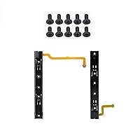 Onyehn 1set Replacement Game Accessories Repair Kit of Right and Left Slide Rail with Flex Cable (with Cross Screws) for Nintendo Switch Rebuild Track