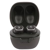 Altec Lansing NanoPods - Truly Wireless Earbuds with Charging Case, TWS Waterproof Bluetooth Earbuds with Touch Controls for Travel, Sports, Running, Working (Charcoal Grey)