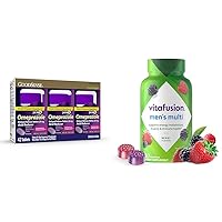 Omeprazole Delayed Release Tablets 14 Count (Pack of 3) and vitafusion Men's Multivitamins Berry Flavored 150 Count