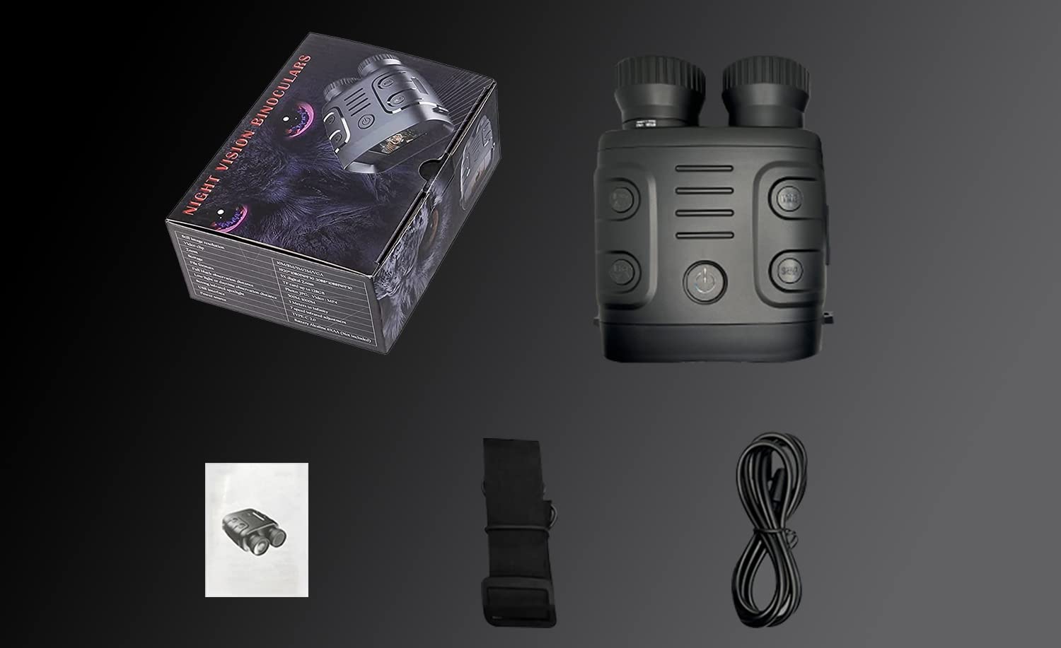 Night Vision Goggles, Binoculars 1080p Infrarednight Vision Scope 5X Digital Zoom, for Hunting, Camping, Travel, Surveillance