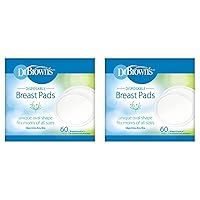 Disposable One-Use Absorbent Breast Pads for Breastfeeding and Leaking - 120 Pads (Pack of 2)